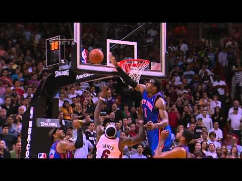 Amare Stoudemire huge blocked shot against LeBron James FTW