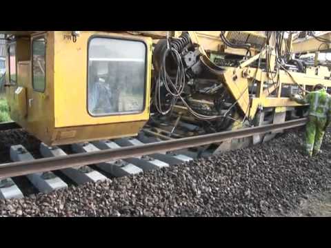 Amazing railway track laying machine