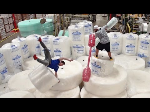 Bubble Wrap Battle | Dude Perfect