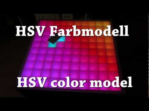 100Pixel RGB-LED Table - Interactiv (Touch-Sensor) - HSV color model