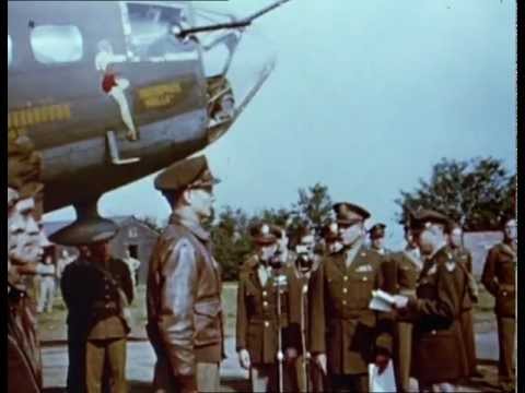 WW2 Bombers - 1943 color footage documentary