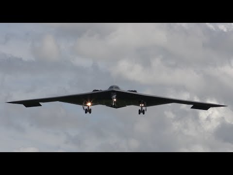 Two B-2 Spirit Stealth Bombers arrive at RAF Fairford - 8th June 2014