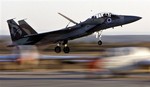 In this Thursday, Dec. 27, 2007 photo, an Israeli Air Force fighter plane lands during an acrobatics display at a graduation ceremony at the Hatzerim Air Force Base near the southern Israeli city of Beersheba. Israel appears increasingly confident that it would be able to deal a sharp setback to Iran's nuclear program, if not destroy it, through a military stri