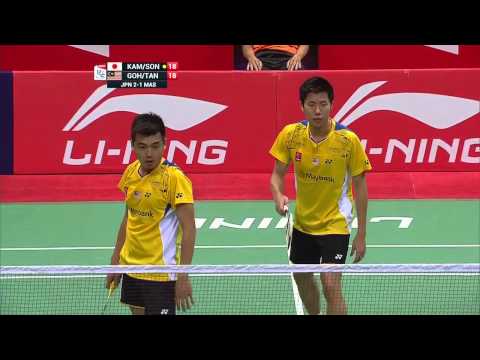 2014 Thomas Cup Final, Malaysia vs Japan, Goh V Shem-Tan Wee Kiong vs Keigo Sonoda-Takeshi Kamura