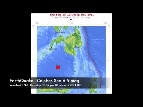 6.5 EarthQuake Celebes Sea Feb 10 2011