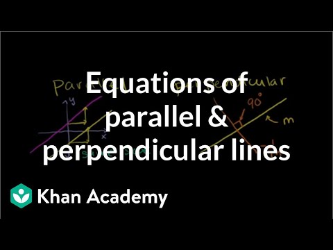 Equations of Parallel and Perpendicular Lines