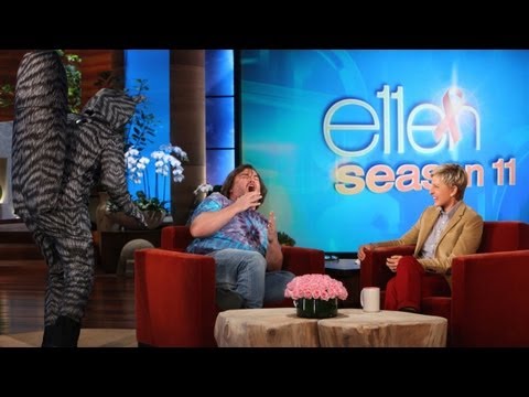 Jack Black Gets Scared by a Raccoon