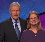 Alex Trebek and Penny Reid