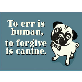 Err Human Forgive Canine 2x3 Magnet