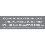 Going To War Over Religion Sticker