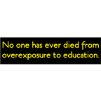 No-One-Died-From-Education-Bumper-Sticker