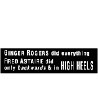 Ginger Rogers Fred Astaire Bumper Sticker