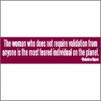 Woman Feared Individual Bumper Sticker