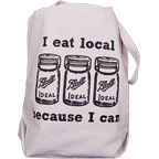 I Eat Local Because I Can Canvas Bag