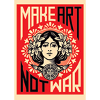 Make Art Not War 6 Note Card Set