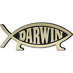 Darwin Fish Gold Car Emblem