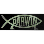 Darwin Fish Holographic Sticker