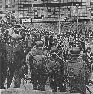 Tlatelolco massacre in Mexico City, 1968