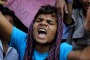 Pakistani Christians in Karachi chant slogans during a demonstration to condemn the suicide bombing attack on two churches in Lahore. 