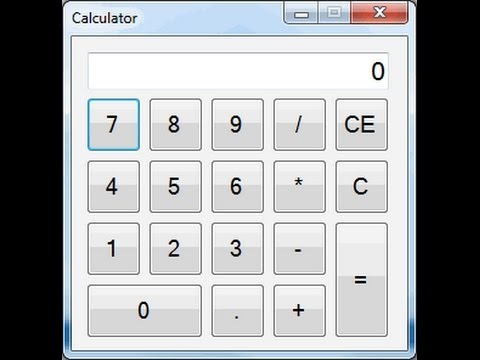 Visual Studio WinForm Windows Calculator Tutorial Example (C#)