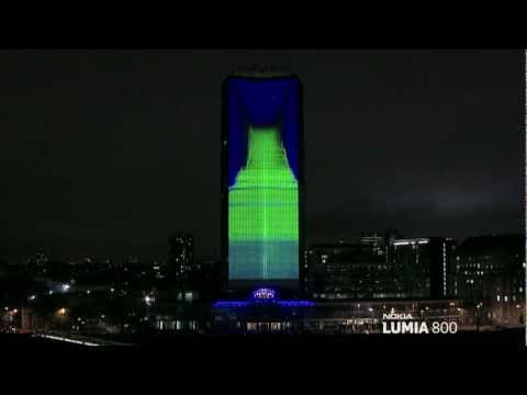 deadmau5 lights up London with amazing 4D projection - NOKIA Lumia Live