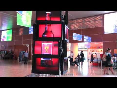 MediaPort advertising in Terminal D Sheremetyevo airport Moscow, Russia