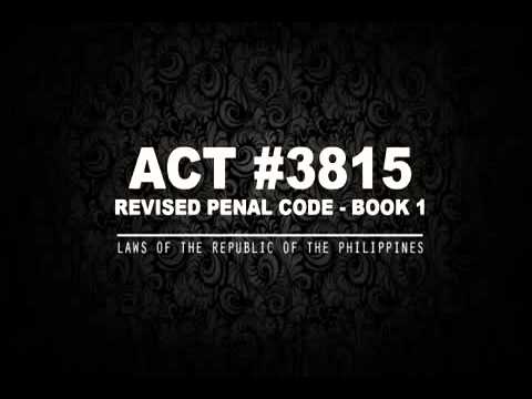 REVISED PENAL CODE - BOOK 1 [AUDIOBOOK]