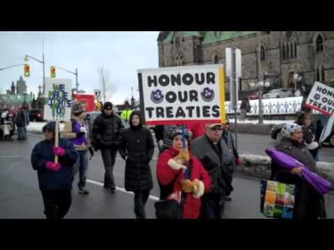 Treaty Protest - Crown AFN Mtg. Ottawa 1-24-12