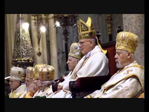 The european byzantine-rite catholic bishops in the latin-rite cathedral in Zagreb, 11/22/2012