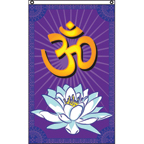 Om And Lotus Banner