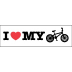 I Heart My Bike Sticker