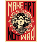 Make Art Not War Poster