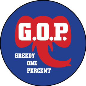 GOP Greedy One Percent Button