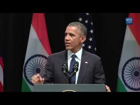 U S President Barack Obama's Speech From SiriFort New Delhi ,India 27 Janaury 2015 HD