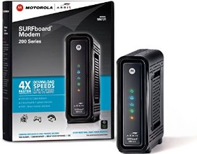 ARRIS / Motorola SurfBoard SB6121 DOCSIS 3.0 Cable Modem - Retail Packaging - Black