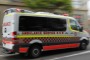 Camperdown, Sydney. Generic. An ambulance rushing to an emergency with lights and sirens.. Photo: Quentin Jones. 24 Jan 2012.