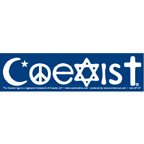 Religions Coexist Bumper Sticker