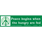 Peace Hungry Fed Bumper Sticker