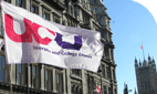 image depicting UCU flag at parliament