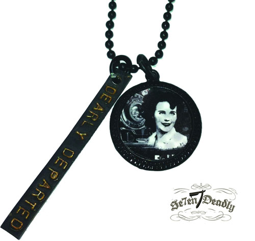 Black Dahlia Dearly Departed Necklace by Se7en Deadly - SALE