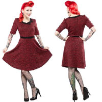 Betty Red Leopard Dress by Sourpuss - SALE- sz XL only