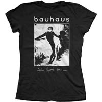 Bauhaus- Bela Lugosi's Dead on a black girls fitted shirt