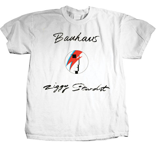 Bauhaus- Ziggy Stardust on a white slim fit shirt