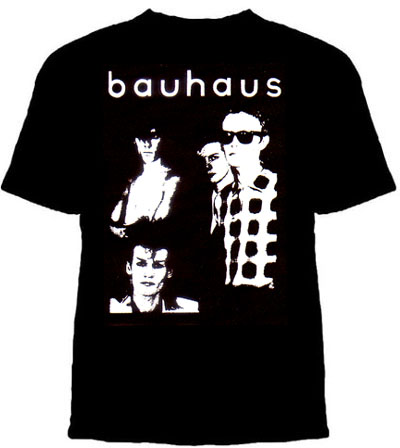 Bauhaus- Band Pic on a black shirt