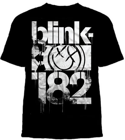 Blink 182- Large Logo on a black shirt