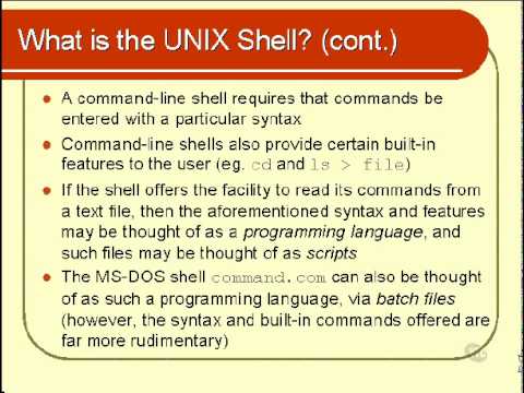 01. Unix Shell Scripting Tutorial - Introduction (Part1)