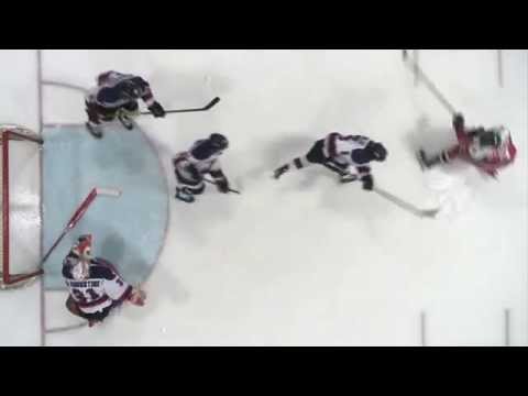 USHL Highlight: Colin DeAugustine diving paddle save