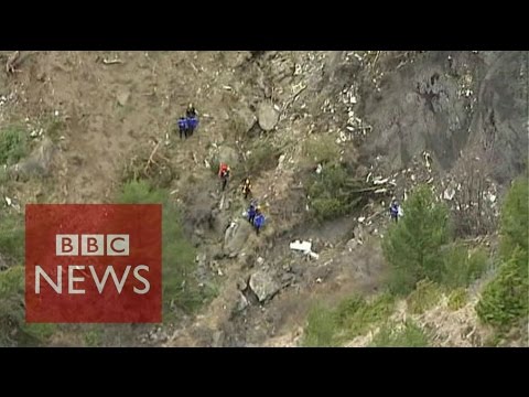 Germanwings plane crash site in aerial video - BBC News