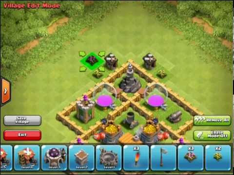 Clash of Clans (check description)  Best Defense strategy- IMPENETRABLE Town Hall 5 Hybrid Base