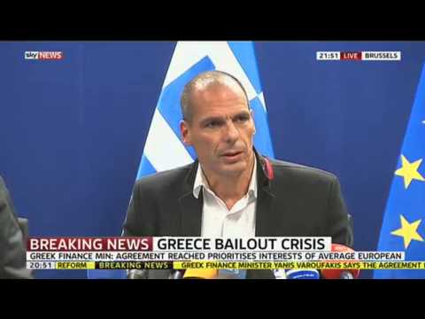 Greek Finance Minister Welcomes New Bailout Deal